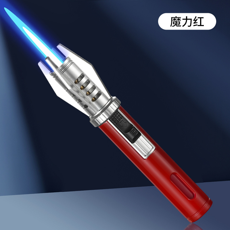 ネットの赤い杖の星の光剣のスプレーガンの防風の空気を入れるシガーのライターの屋外は火の銃の越境の供給源を焼きます。|undefined