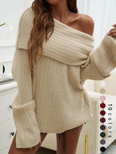 G 74413 Off-shoulder backs sweater һ���I¶��ë�����uͨ��