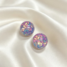 button cover紫色幻彩衬衫袖扣纽扣套领扣西装服饰配件纽扣装饰扣