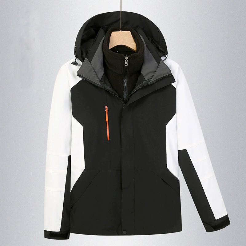 Новая зимняя куртка, Мужская и женская съемная флисовая подкладка «Три в одном», Толстая теплая Модная уличная куртка, альпинистский костюм