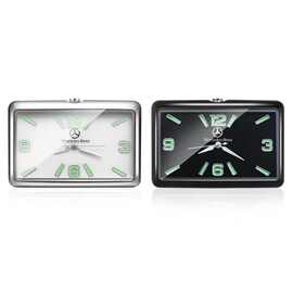 新款钟表汽车车载时钟夜光车用空调出风口方形车内电子石英表批发