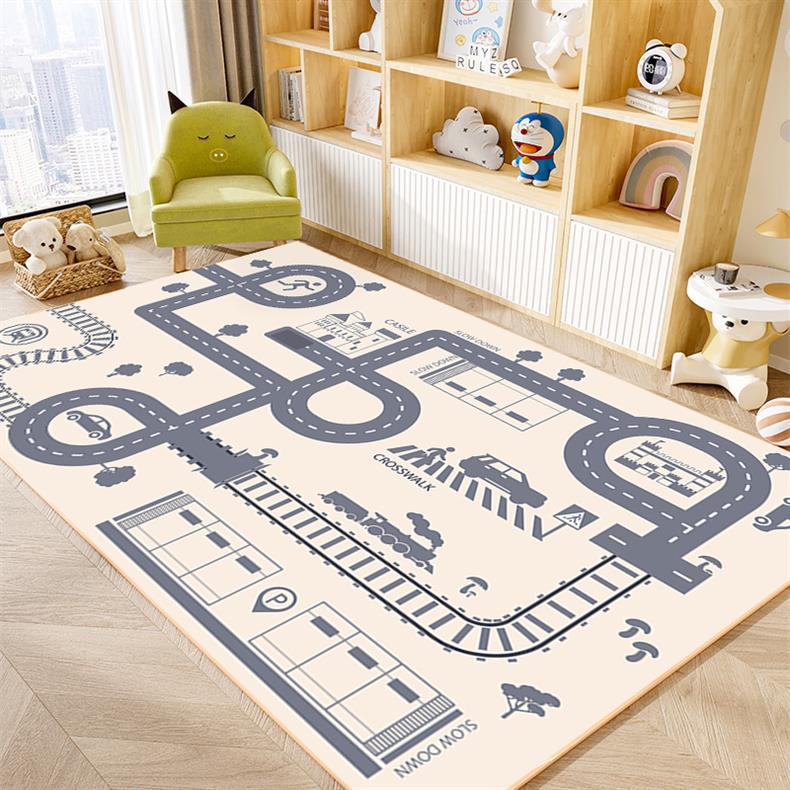Parking Lot Carpet Kidsren's Crawling Game Track Road Traffic Kindergarten Living Room Early Education Play Bedroom Floor Mat