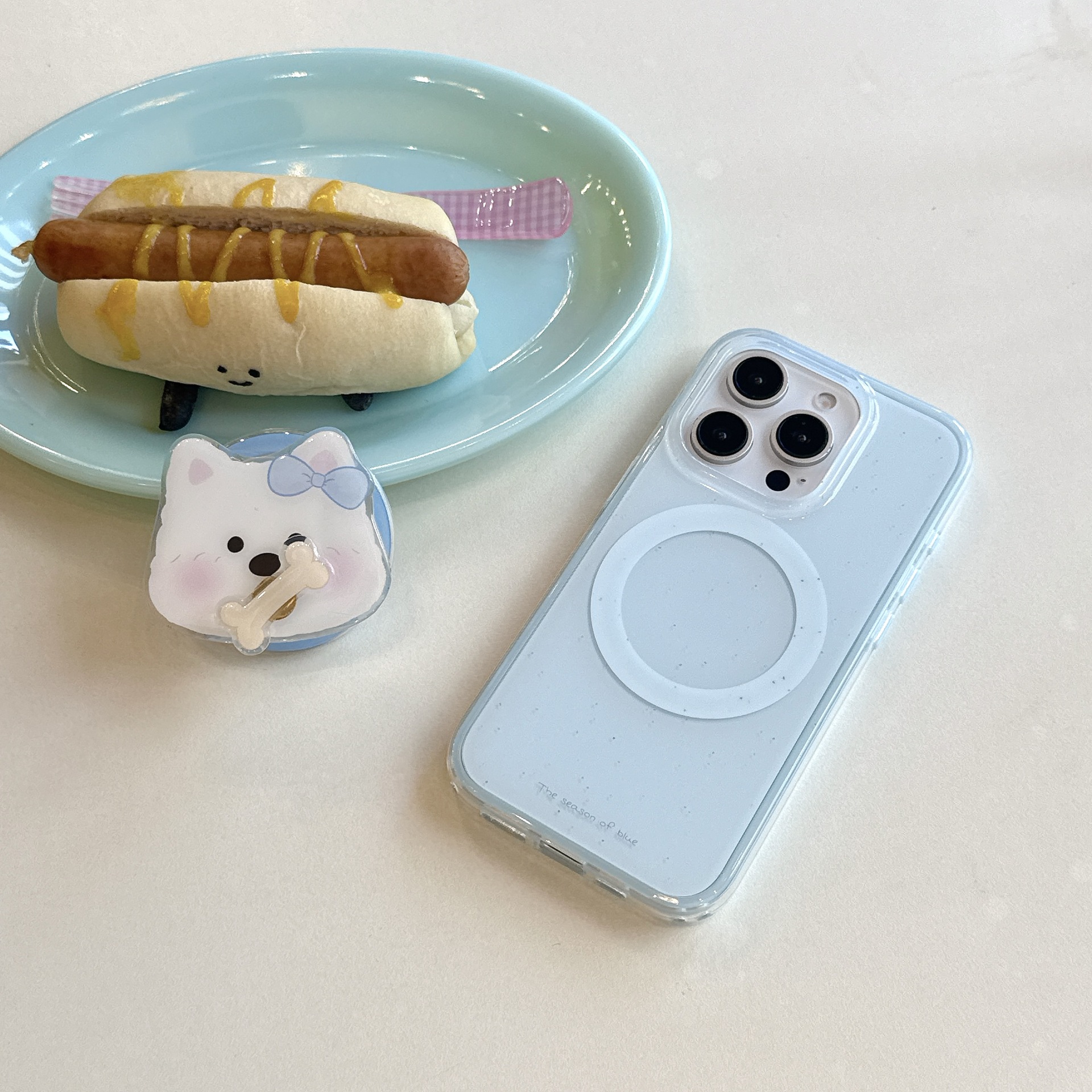 Cachorro de coco fresco de verano para iPhone15/16 funda para teléfono móvil 14PM pareja 16Pro atracción magnética 15PM