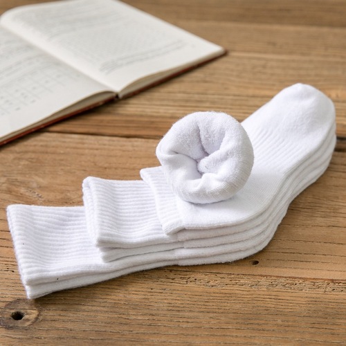 Socks for men's sports running autumn and winter thickened terry socks medium tube towel socks basketball stockings short socks for boys