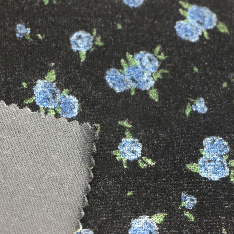 26针28针不倒绒四方立绒纬编涤氨纶弹力丝绒拔染雕印花不倒绒布料