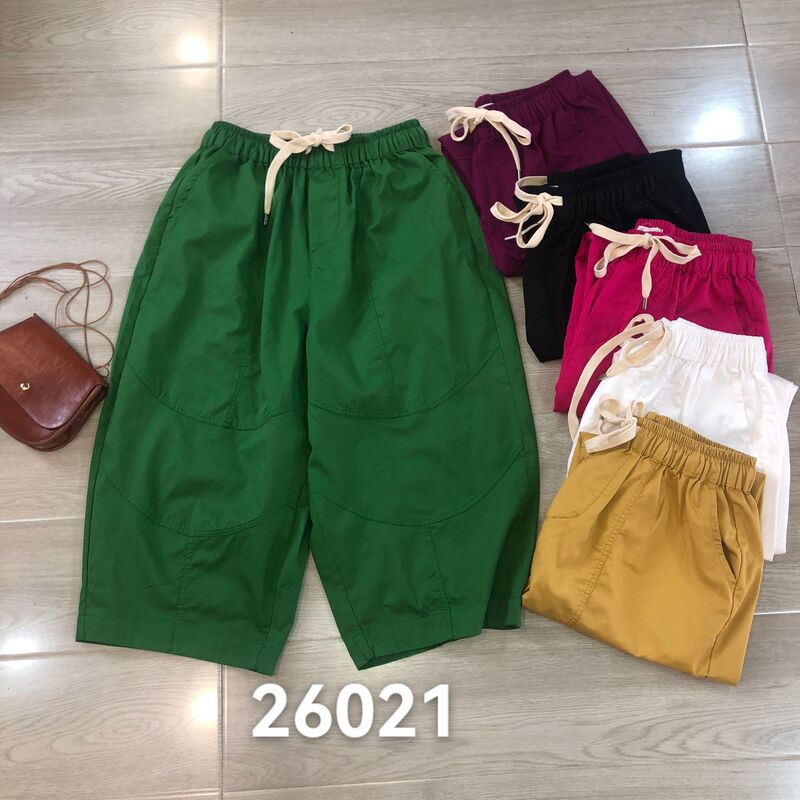 2026 Summer New Versatile Artistic Loose-Fitting Plus-Size Cotton Casual Pants with Elastic Waist, Fashionable Cropped Harem Pants