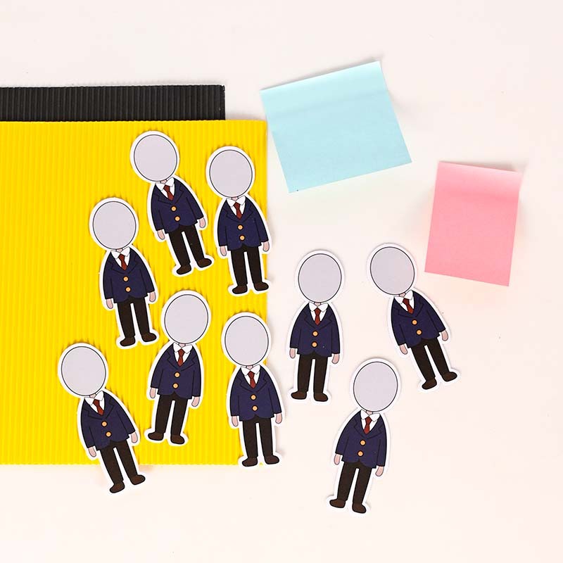 유치원 수업 보드 신디사이저 만화 머리 없는 단일 신체 모델링 성장 사진 앨범 장식 스티커