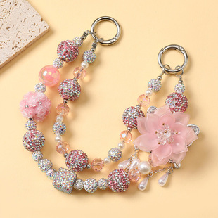 Color-changing Diamond Beaded High-end Hanging Chain Nepal Butterfly Beaded Mobile Phone Chain Anti-drop Mobile Phone Case Bag Hanging Chain