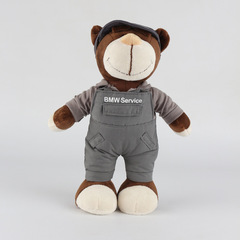 毛絨玩具機修賽車熊 拉力熊泰迪熊 適用於寶馬熊4S店交車禮品批發