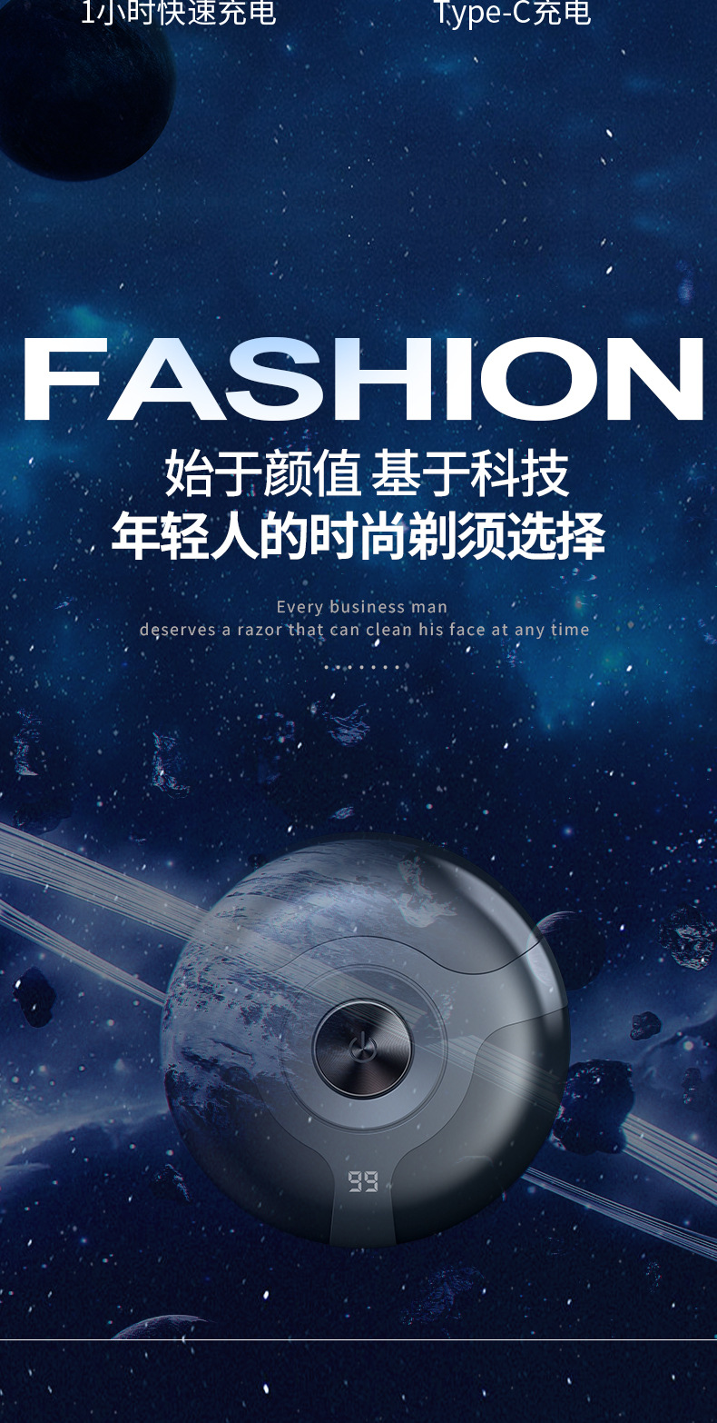 Description Picture 4 of itemXIAOMI Youpin Komingdon Electric Rotary Shaver Two Floating Heads Waterproof Shaver USB Rechargeable Steel Razor for Men G2