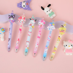 Sanrio Push Button Acrylic Sheet Gel Pen Cute Cartoon Student High-Quality Pen Stationery Wholesale
