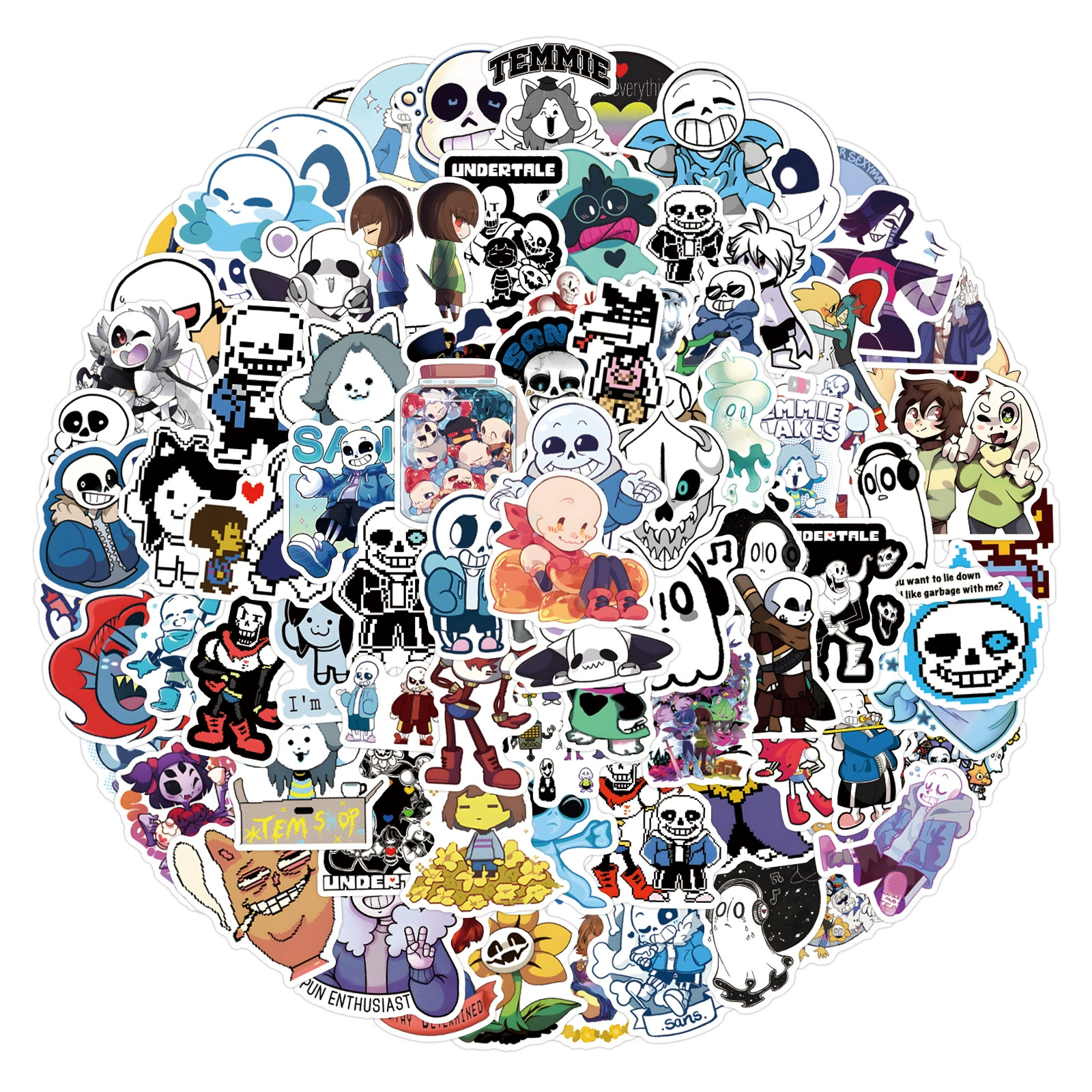 55–110 штук стикеры Undertale в стиле мультфильма для украшения чемодана, чашки с водой, компьютера, водостойкие
