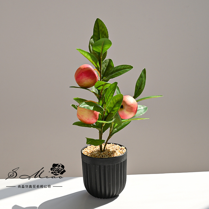 Frutas nórdicas de alta calidad de simulación bonsai creativo de simulación de flores para decorar el estudio de decoración de plantas verdes artificiales en maceta image 5