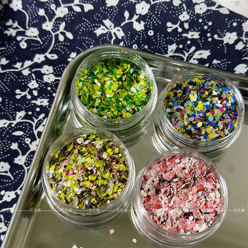 Middle ancient art design fire paint color rock piece material nail art jewelry terrazzo rock fragment nail decoration