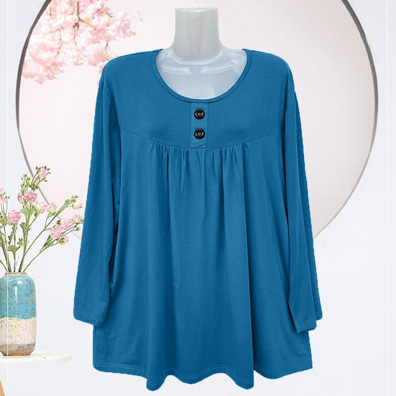 M-5Xl Size: Spring Clothing Tops For Plus-Size Women; Long-Sleeved T-Shirts In Larger Sizes; Round-Neck Base Shirts Suit_ecoleips.com