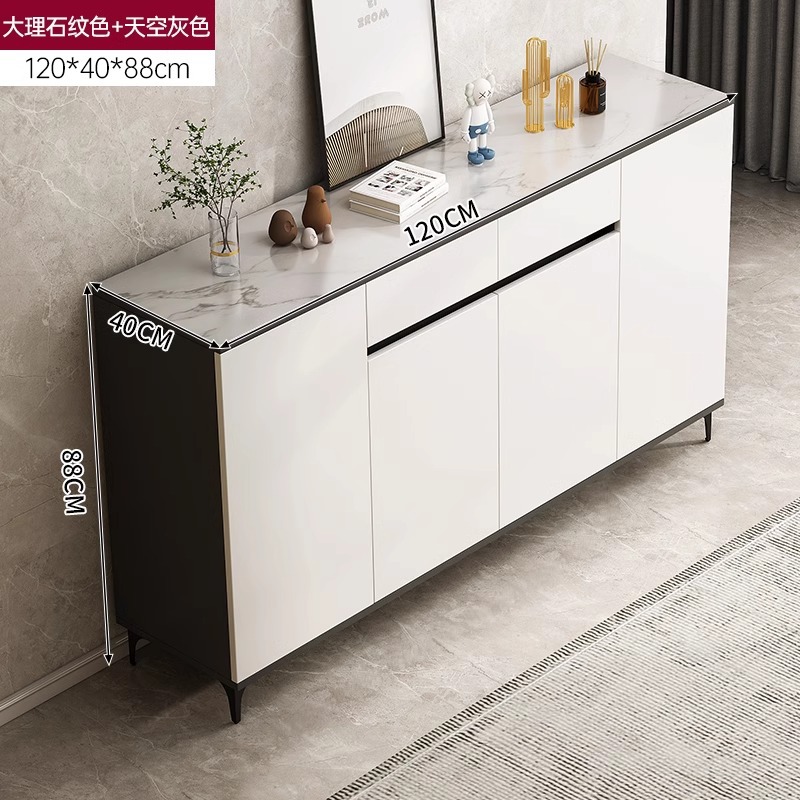 Gabinete de comedor casero armario largo sala de estar contra la pared armario de almacenamiento cocina comedor armario de té multifuncional