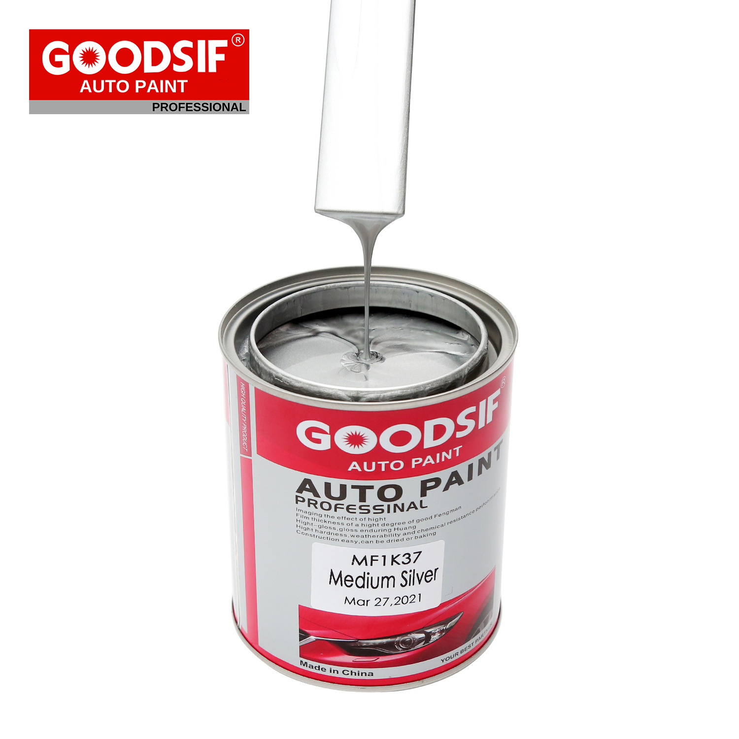 【厂家直销】美师傅粗银细银闪光银汽车油漆修补漆银粉喷涂底色漆