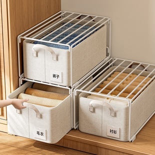 Tianshan Cotton and Linen Bedroom Clothes Storage Box Socks Fabric Folding Storage Box Sundries Pants Wardrobe Fitting Box