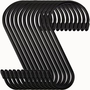 Black minimalist heavy-duty strong load-bearing silicone protective waterproof anti-rust metal material curtain shower curtain hook