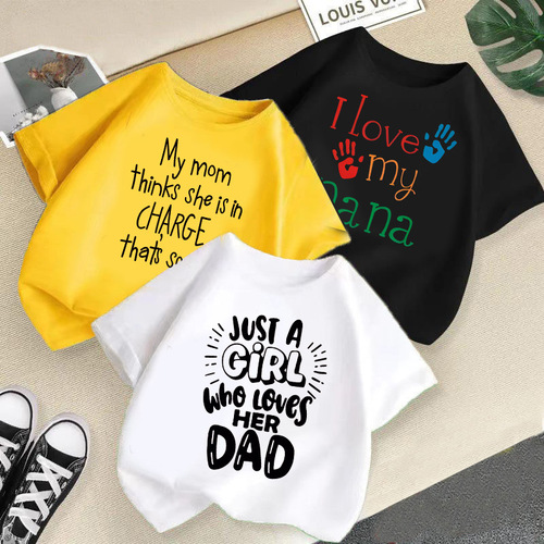 Children's Short Sleeve Summer  New Boys' T-Shirt Baby Half Sleeve Girls' Short Sleeve Korean Style Top Cross-border Children's Clothing