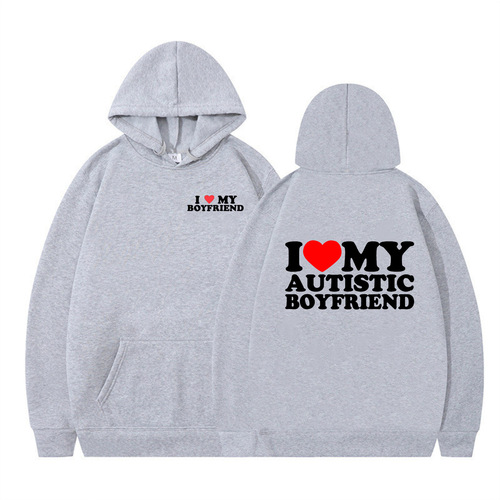 Autumn/Winter American Trend Fashion Unisex Letter Print Hoodie Sweatshirt Loose Hooded Fleece Jacket for Men