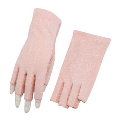 Summer gloves, ultra thin cotton ring, fingerless, UV protection