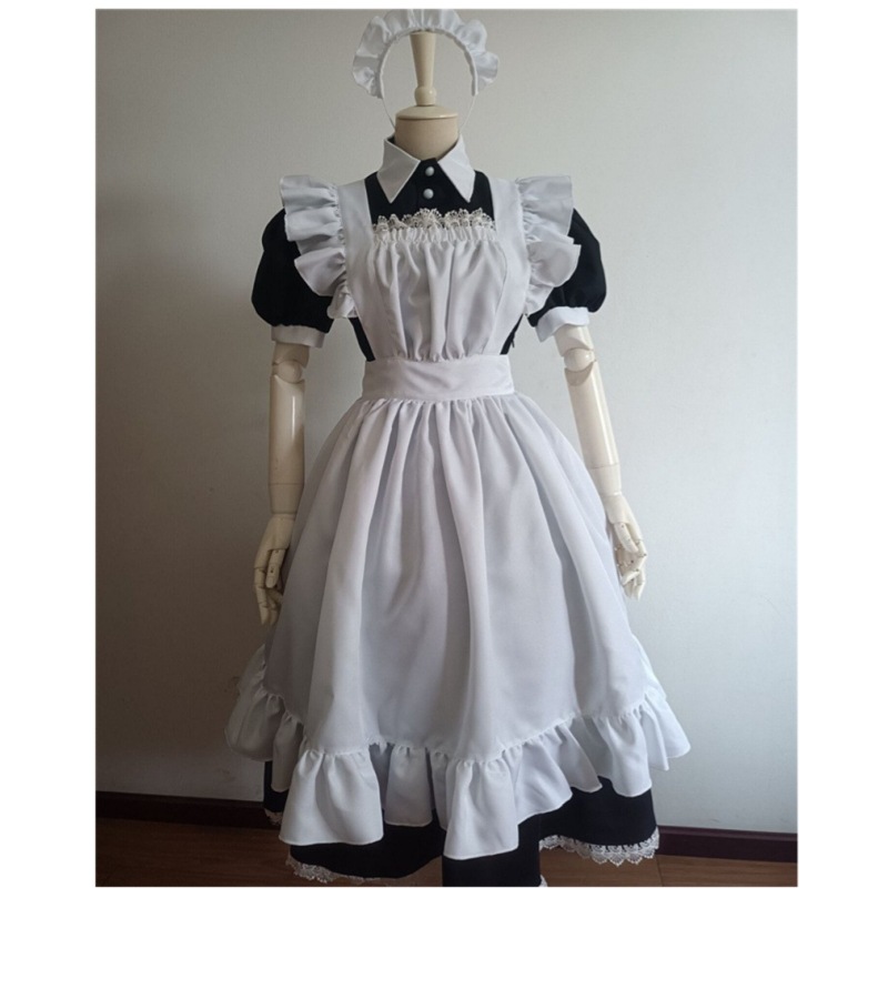 传统女佣长裙女仆装伪娘英国管家cosplay日系制服 可爱连衣裙