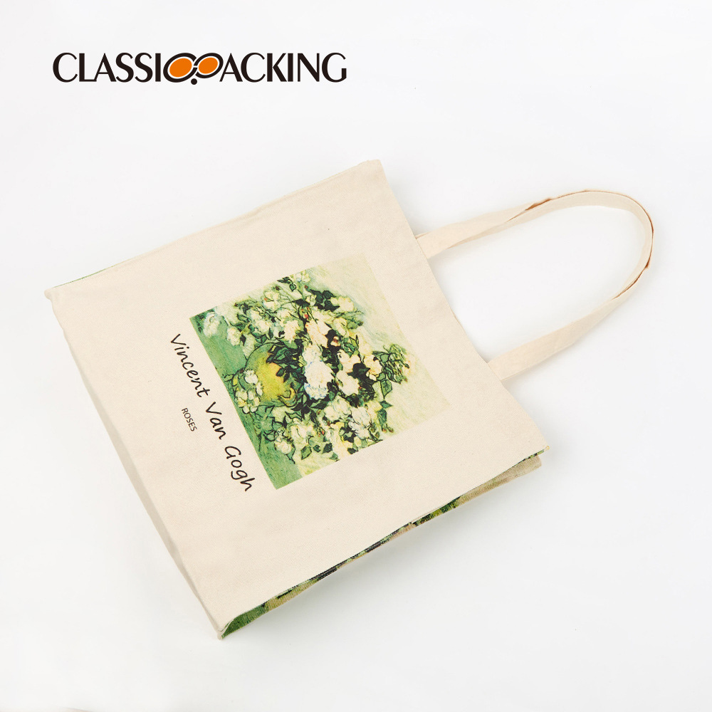 Estilo moderno simple bolso de la lona material de gran capacidad bolso japonés y coreano ins bolso con logotipo impreso