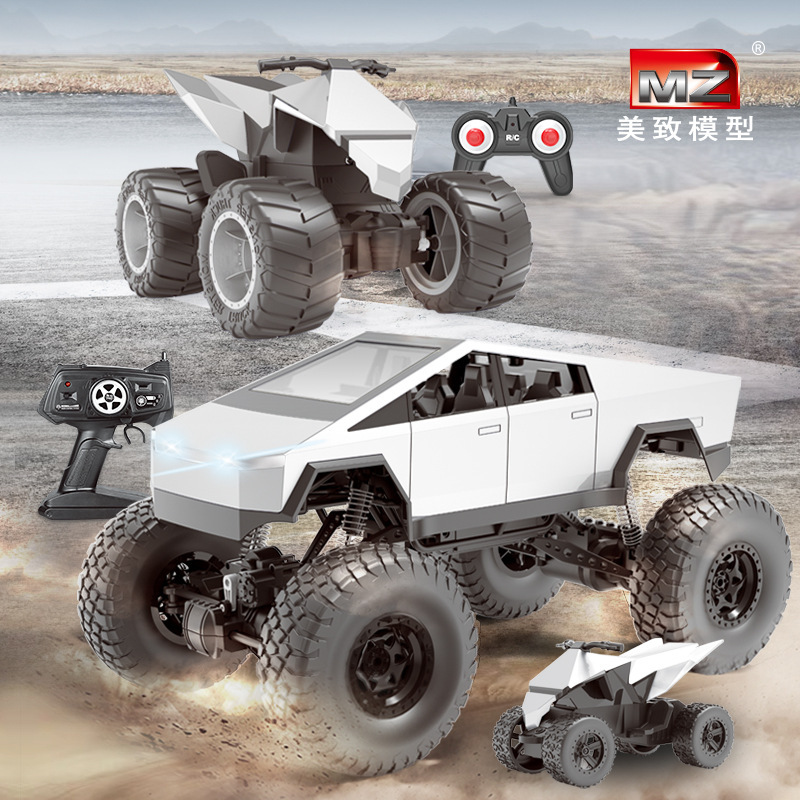 Extra Large Cyber Pickup Truck Climbing Car High-Speed Full-Time Four-Wheel Drive Off-Road Vehicle Cross-Border Boy and Children Gift Remote Control Car