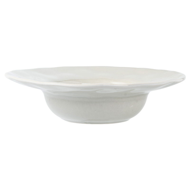 Alto valor nominal simple de color sólido de cerámica gorra de paja tazón de pasta de gran capacidad cubiertos platos platos al por mayor tazón de ensalada doméstica