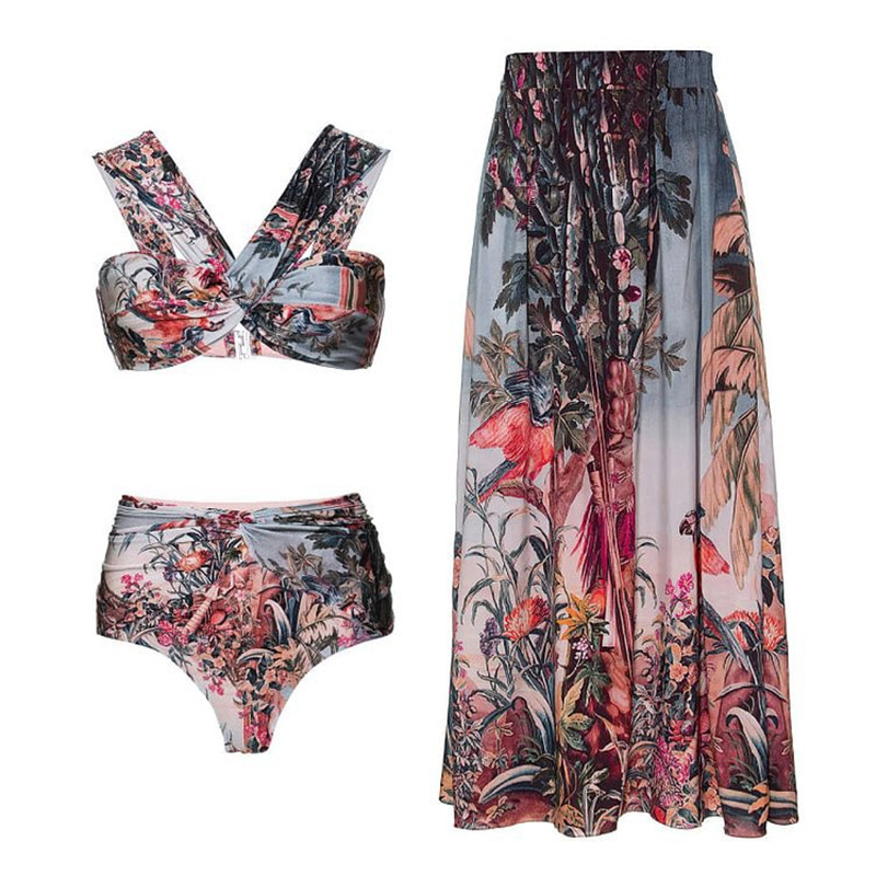 Women's Vacation Sexy Ditsy Floral Nylon Polyester Bikinis 2 Piece Set display picture 3