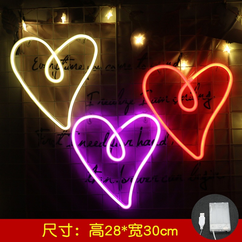 LED flamenco luz modelado luz ins cactus nube de neón luz de neón Luna luz decorativa de la noche del relámpago