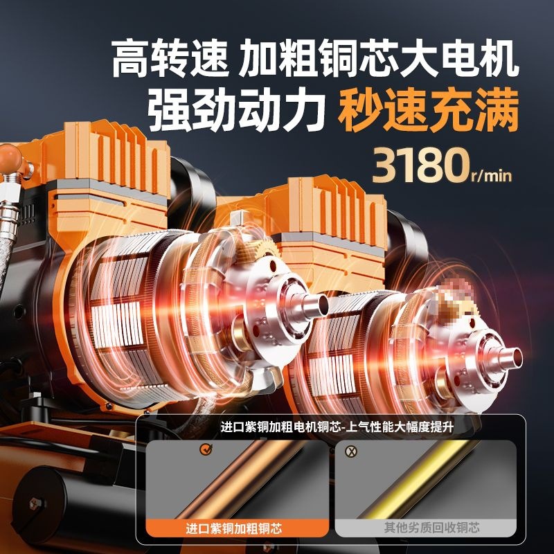 Compresor de aire pequeño 220v alta potencia sin aceite silencioso bomba de aire portátil de carpintería bomba de aire de alta presión compresor de aire