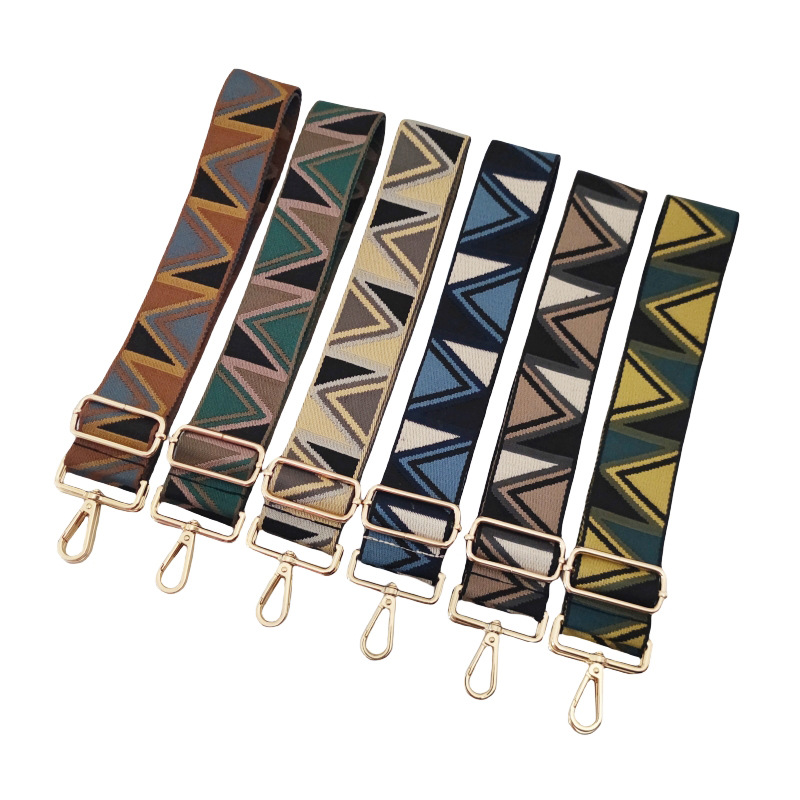 Polyester Cotton Geometric Bag Strap display picture 2