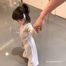 女童波點長袖恤小衫打底衫早秋季兒童寶寶百搭內搭上衣無袖兔毛