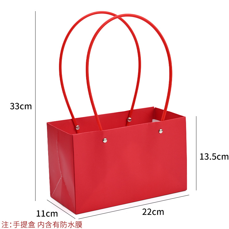 Bolso especial transfronterizo para flores, descuento al por mayor, bolsa trapezoidal de papel kraft impermeable, bolsa de embalaje de regalo, bolsa de ramo