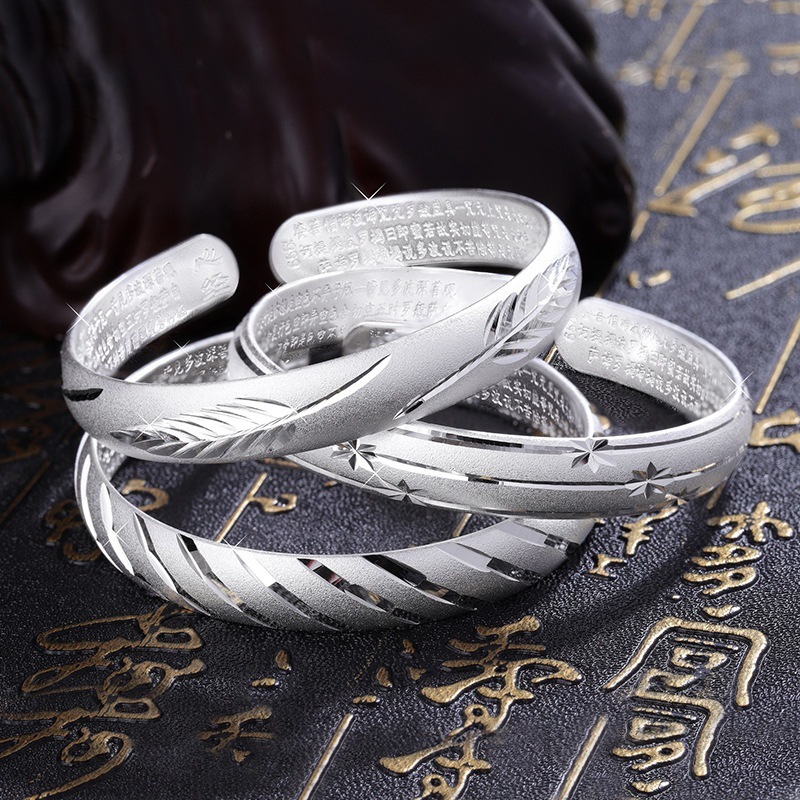 Tiktok Traditional Ancient Method Silver-Plated Bracelet for Women, Fashionable and Simple Open-Ended Solid Starry Bracelet Wholesale Tiktok Traditional Ancient Method Silver-Plated Bracelet for Women, Fashionable and Simple Open-Ended Solid Starry Bracelet Wholesale