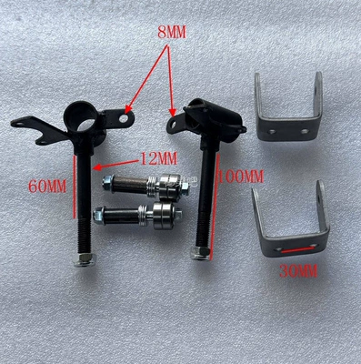 Axle Thickness 12/10mm, Motorcycle frame - a-pair-of-12mm-thick-horns-with-lifting-ears-steering-hole-8mm