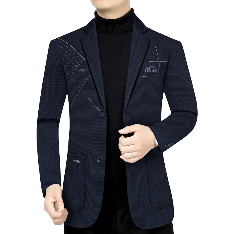 2025 Spring and Autumn New Style Middle-Aged Men's Suit Jacket Dad's Wear High-End Business Casual Suit Men's Top Clothing 2025 Spring and Autumn New Style Middle-Aged Men's Suit Jacket Dad's Wear High-End Business Casual Suit Men's Top Clothing