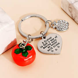 热卖不锈钢钥匙扣新款苹果钥匙扣 A Sister is God's way of maki