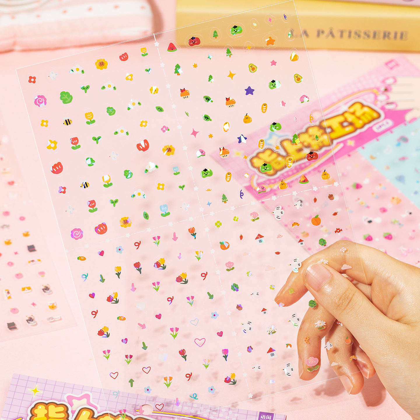 Yu Xian Pet Nail Nail Nariz pequeña Ga Pegatinas Se refiere a DreamWorks Patrón lindo Cuenta de mano impermeable Collage de tarjeta de bricolaje