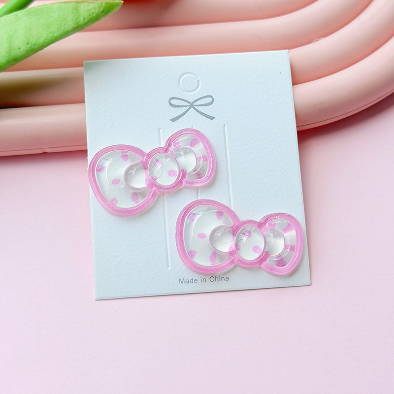 Accesorios para Decoración de Fundas de Teléfono Móvil, Pegamento en Crema, Parches Decorativos, Borde Dulce, Acrílico Transparente Tipo Gelatina, Lazos