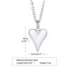 Pendant stainless steel heart shaped, accessory, golden necklace