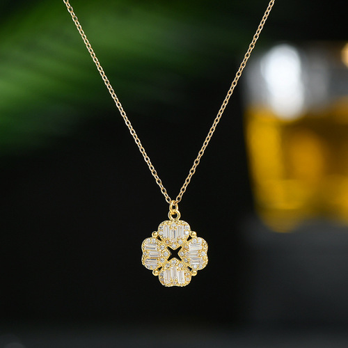 Special Price Women's Necklace Lockchain Bargain Style Zircon Micro-set Women's Necklace Commute Style Accessory