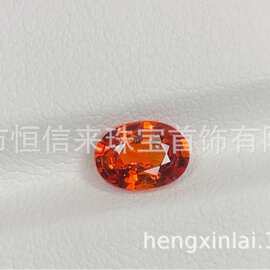 红橙调芬达石OV 1.056ct颜色浓郁明度高晶体干净通透切割火彩很好