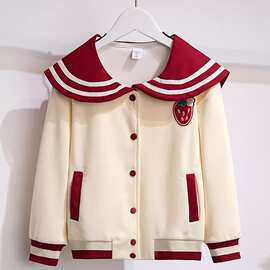 女童棒球服外套春秋款儿童春季衣服女宝宝春装上衣洋气时髦夹克衫