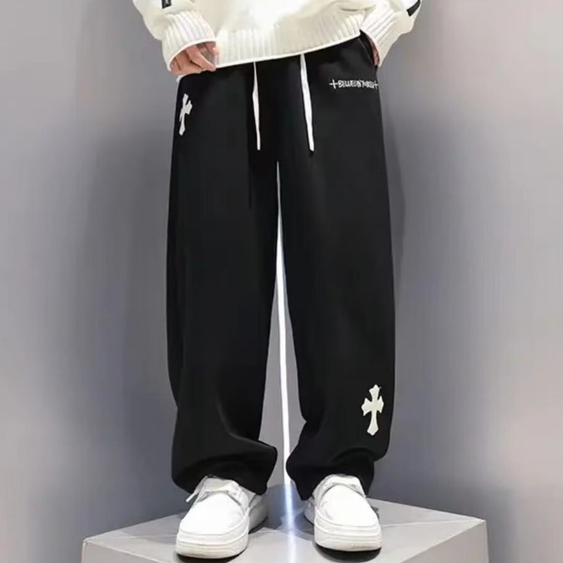 Summer Trendy All-match Lazy and Handsome Straight Pants Men's Japanese Style Street Loose Simple Fashion Sports Pants Summer Trendy All-match Lazy and Handsome Straight Pants Men's Japanese Style Street Loose Simple Fashion Sports Pants