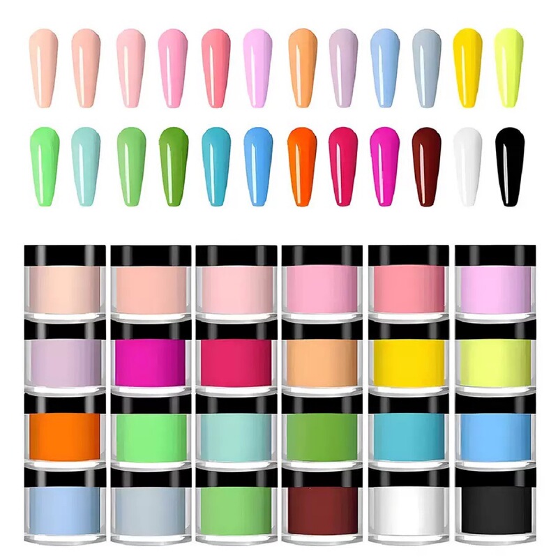 Cross-Border Manicure Crystal Carving Powder Colorful Acrylic Powder 3D Stereo Nail Carving Extension Tool 24 Colorful Set Cross-Border Manicure Crystal Carving Powder Colorful Acrylic Powder 3D Stereo Nail Carving Extension Tool 24 Colorful Set