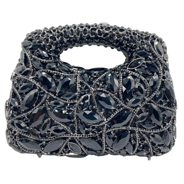 Túi clutch nữ đính đá dạ tiệc thủy tinh rỗng nạm kim cương — Màu đen, Màu hồng, màu tím, Tùy chỉnh màu sắc khác