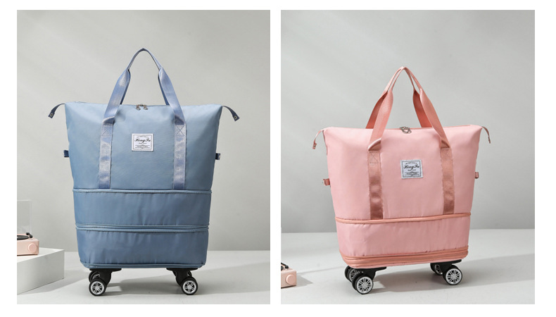 Extra large capacity travel bag, security lock universal wheeled maternity bag, short distance business trip airplane bag storage bag